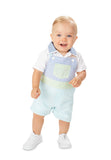 Multi Color Seersucker Overalls