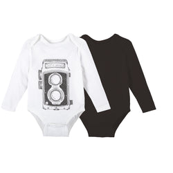 Vintage Camera & Black Bodysuit Set