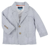 The Matte-Lock: Blue Seersucker 2pc Blazer and Pant Set