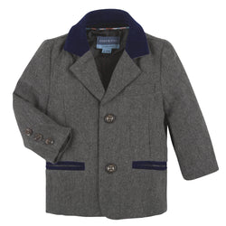 Grey Herringbone Suit Set