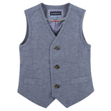 Tailored Linen Suit: Vest & Pant 2-PC Set