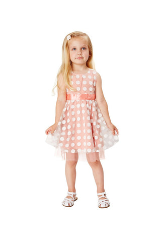 Dot Overlay Party Dress