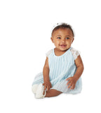 Chiff'on Trend: Angel Blue Chiffon Baby Doll Dress